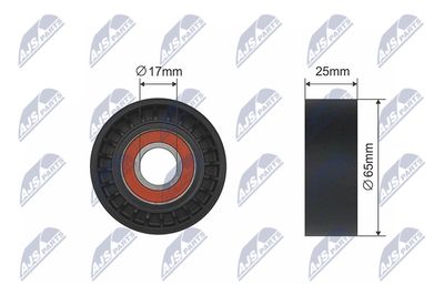 Deflection Pulley/Guide Pulley, V-belt NTY RNK-BM-022