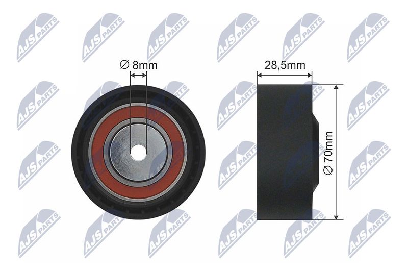 NTY RNK-BM-023 Tensioner Pulley, V-ribbed belt