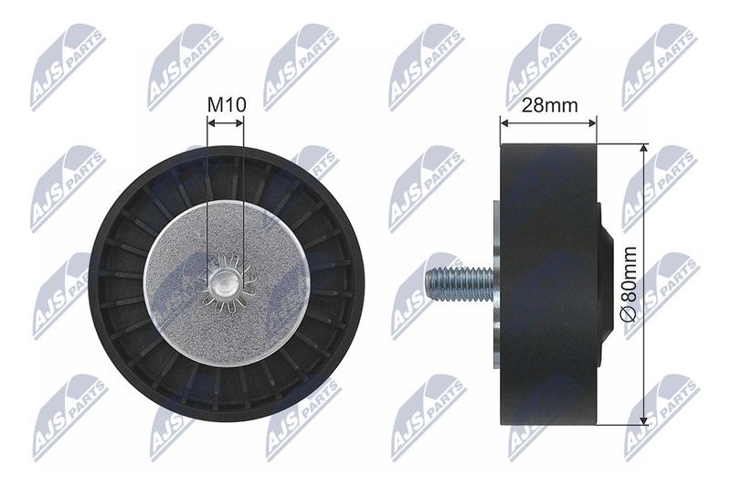 NTY RNK-BM-025 Deflection Pulley/Guide Pulley, V-belt