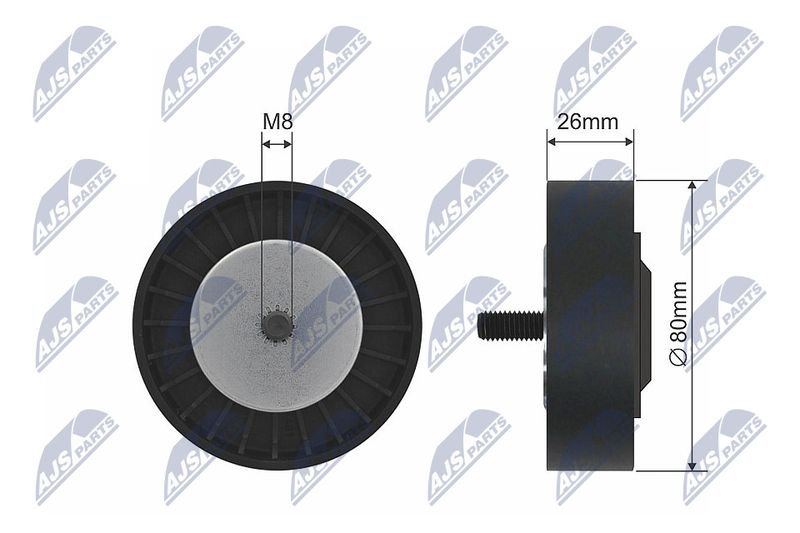 NTY RNK-BM-026 Deflection Pulley/Guide Pulley, V-belt