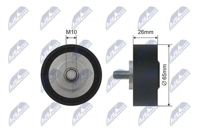 Deflection Pulley/Guide Pulley, V-belt NTY RNK-BM-032