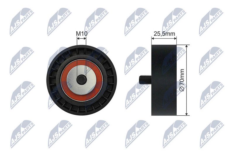 NTY RNK-BM-047 Tensioner Pulley, V-ribbed belt
