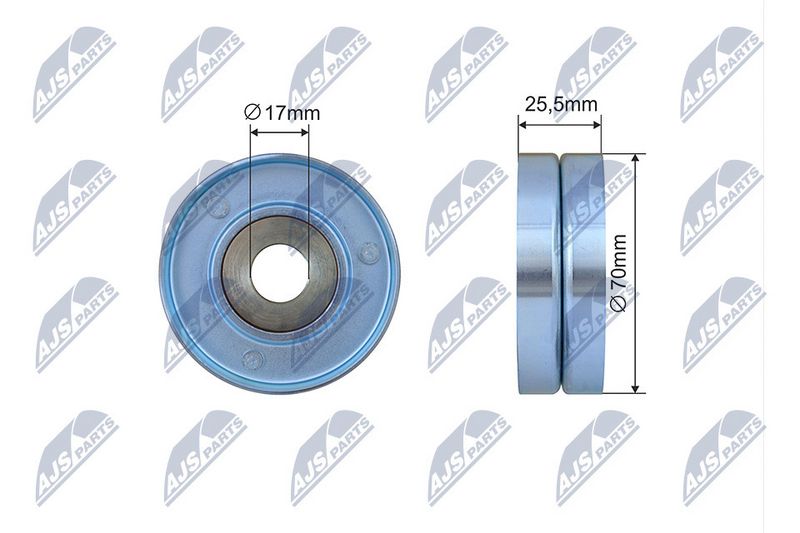 NTY RNK-BM-054 Tensioner Pulley, V-ribbed belt