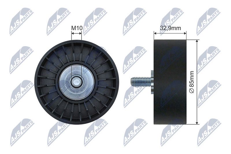 NTY RNK-BM-056 Tensioner Pulley, V-ribbed belt