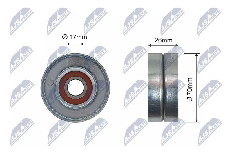NTY RNK-CH-008A Tensioner Pulley, V-ribbed belt