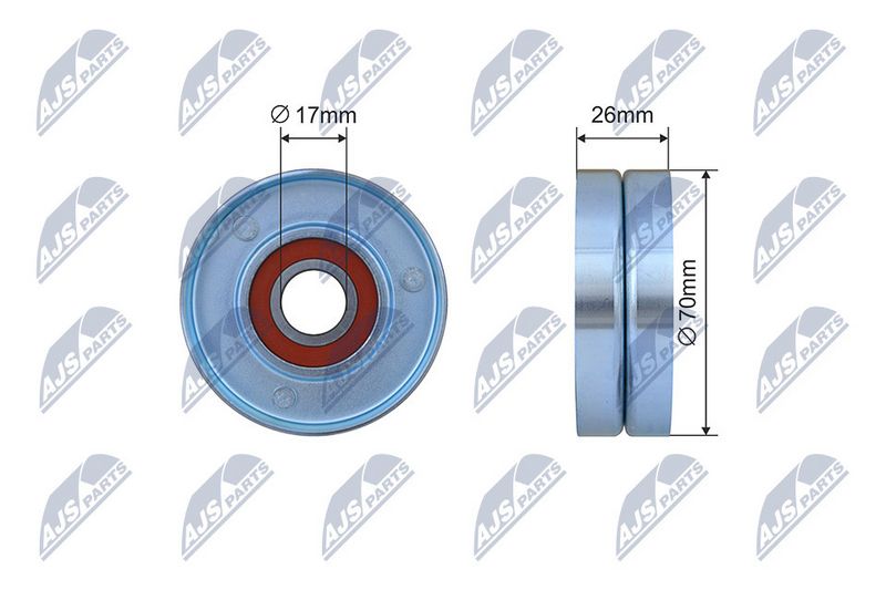 NTY RNK-CH-042 Tensioner Pulley, V-ribbed belt