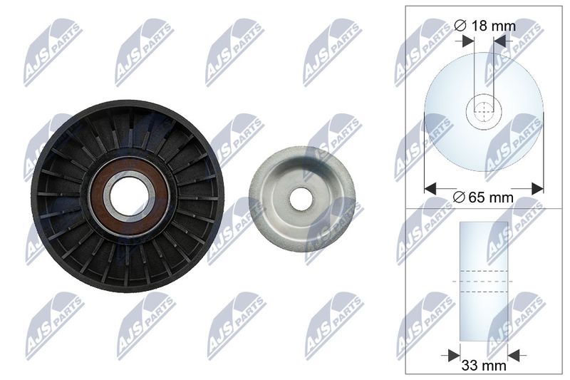 NTY RNK-CH-054 Deflection Pulley/Guide Pulley, V-belt