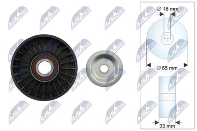 Deflection Pulley/Guide Pulley, V-belt NTY RNK-CH-054
