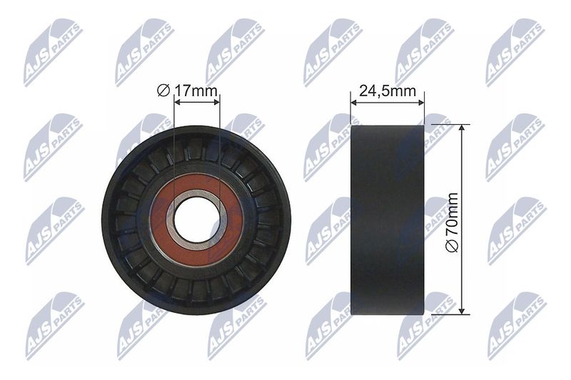 NTY RNK-CT-014 Tensioner Pulley, V-ribbed belt
