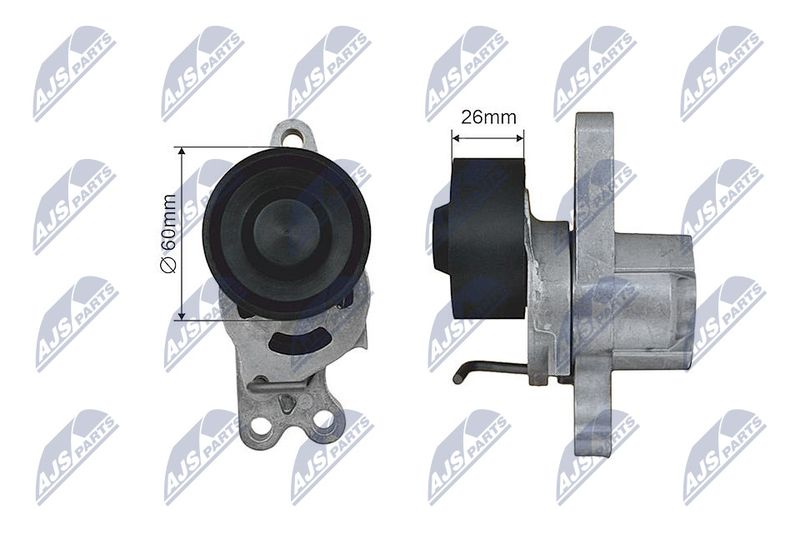 NTY RNK-CT-030 Tensioner Pulley, V-ribbed belt