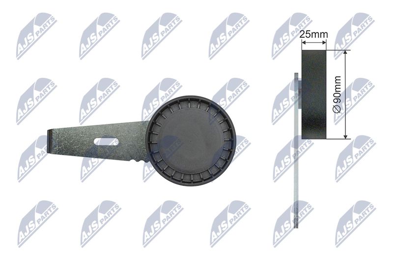 NTY RNK-CT-054 Tensioner Pulley, V-ribbed belt