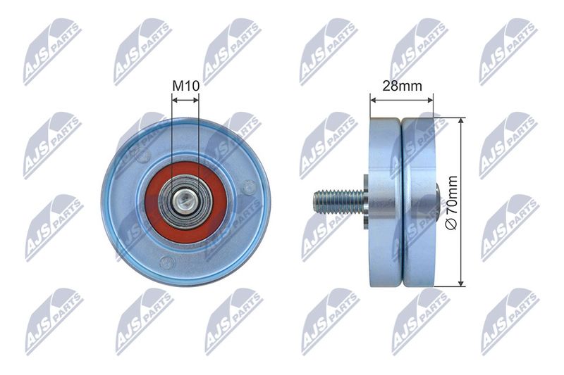 NTY RNK-CT-055 Tensioner Pulley, V-ribbed belt