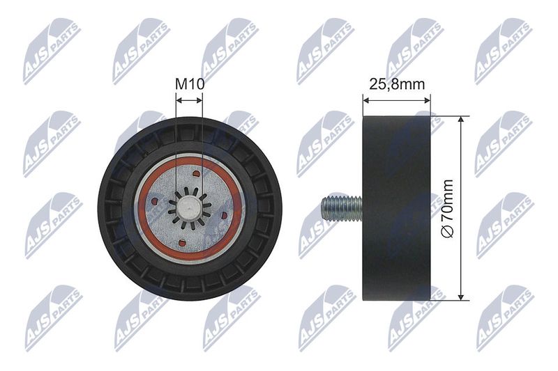 NTY RNK-DW-006 Deflection/Guide Pulley, V-ribbed belt