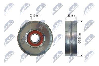 Tensioner Pulley, V-belt NTY RNK-DW-011