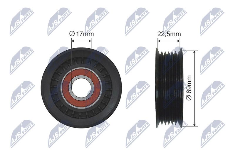 NTY RNK-DW-012 Tensioner Pulley, V-belt