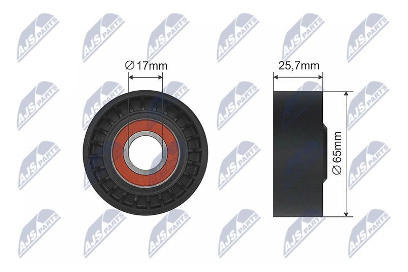 NTY RNK-FR-011 Tensioner Pulley, V-ribbed belt