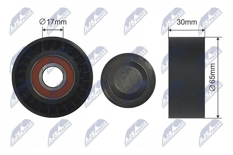 NTY RNK-FR-020 Tensioner Pulley, V-ribbed belt