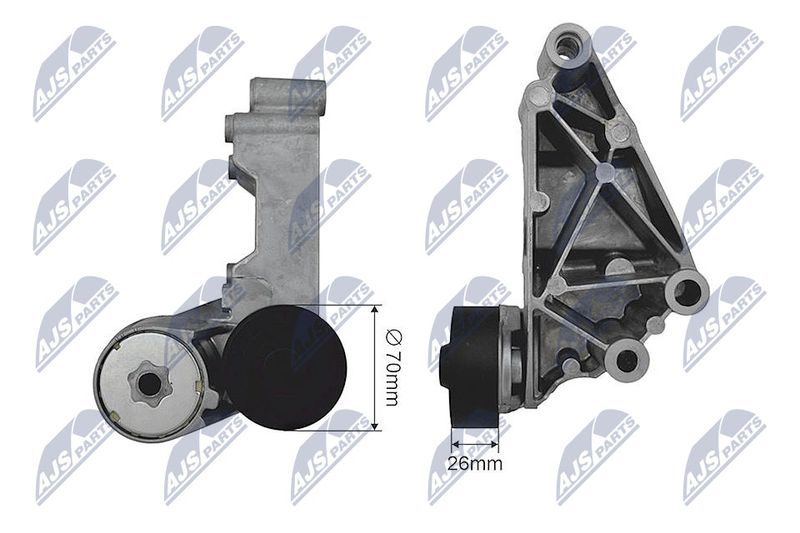 NTY RNK-FR-033 Tensioner Pulley, V-ribbed belt