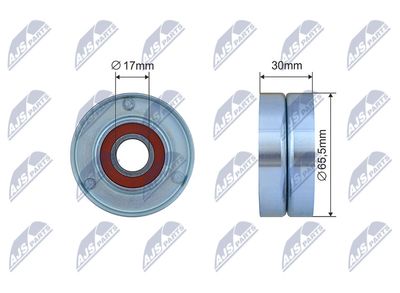 Tensioner Pulley, V-belt NTY RNK-FR-040