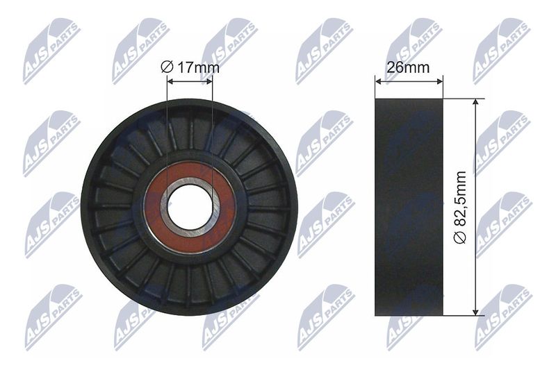 NTY RNK-FR-042 Deflection Pulley/Guide Pulley, V-belt