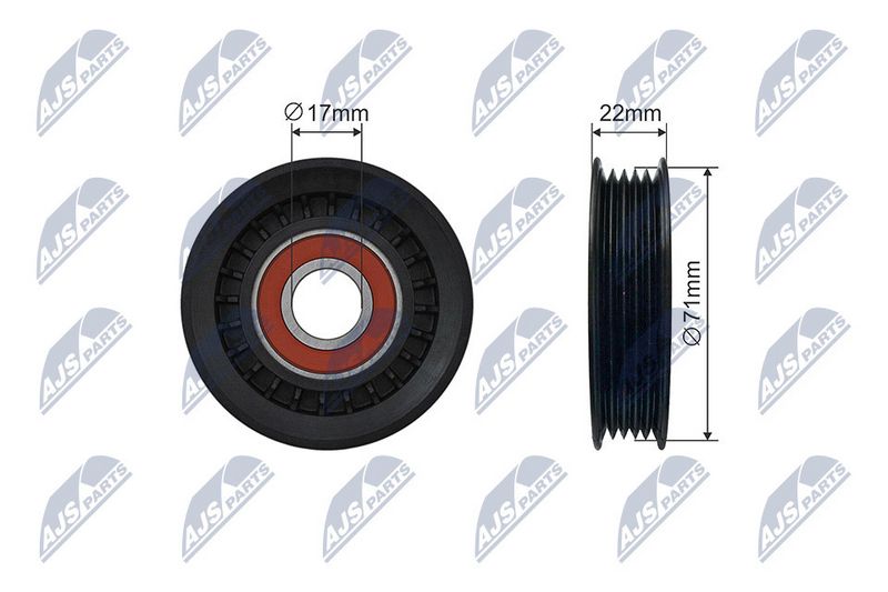 NTY RNK-FR-057 Tensioner Pulley, V-ribbed belt