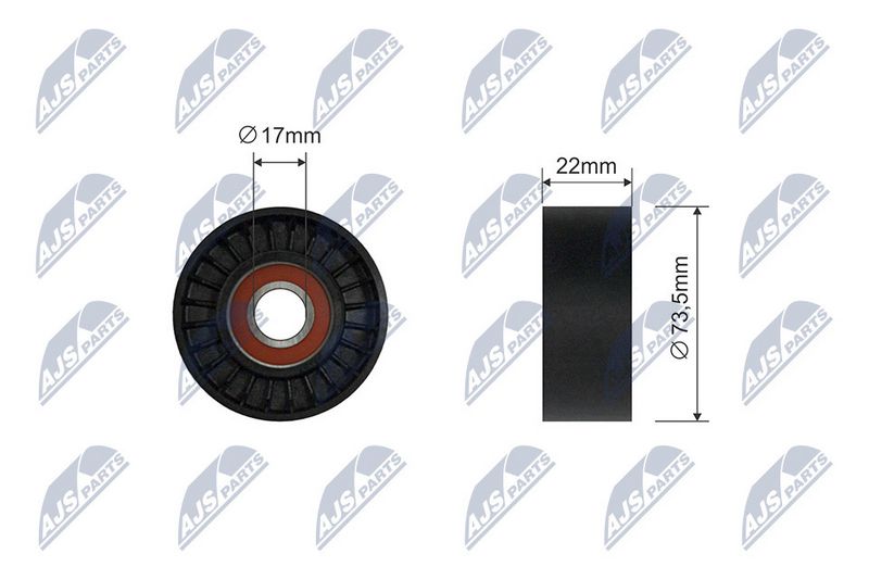 NTY RNK-FR-064 Tensioner Pulley, V-ribbed belt