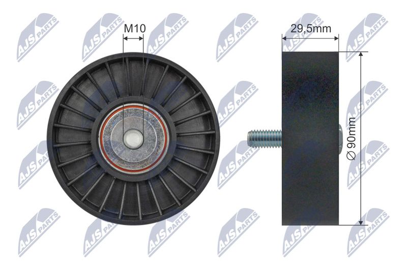 NTY RNK-FR-067 Tensioner Pulley, V-ribbed belt