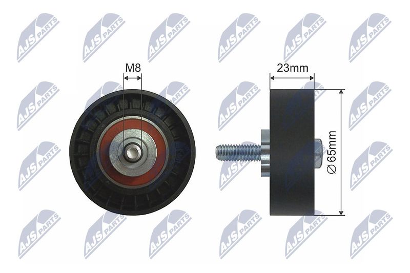 NTY RNK-FT-012 Deflection/Guide Pulley, V-ribbed belt
