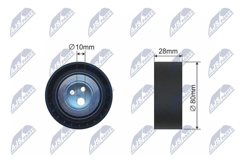 NTY RNK-FT-013 Deflection/Guide Pulley, V-ribbed belt