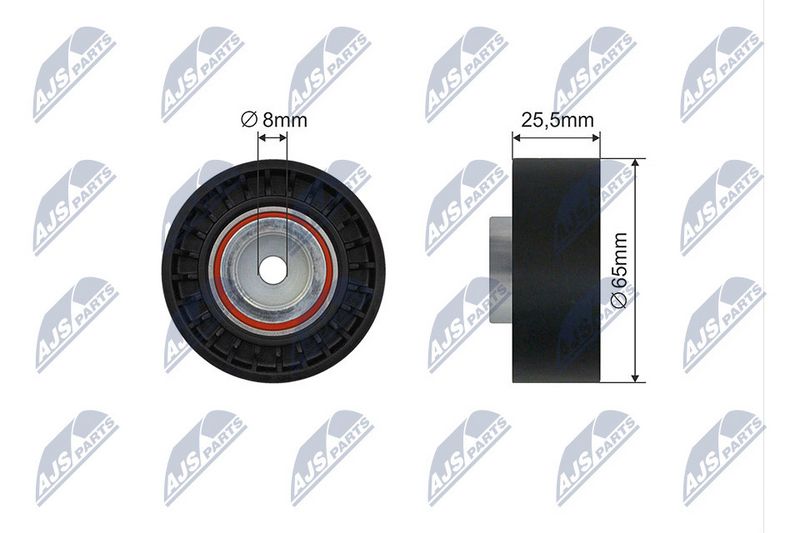 NTY RNK-FT-018 Tensioner Pulley, V-ribbed belt