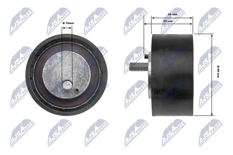 NTY RNK-FT-024 Deflection/Guide Pulley, V-ribbed belt