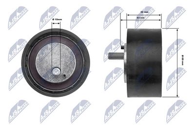 Deflection/Guide Pulley, V-ribbed belt NTY RNK-FT-024