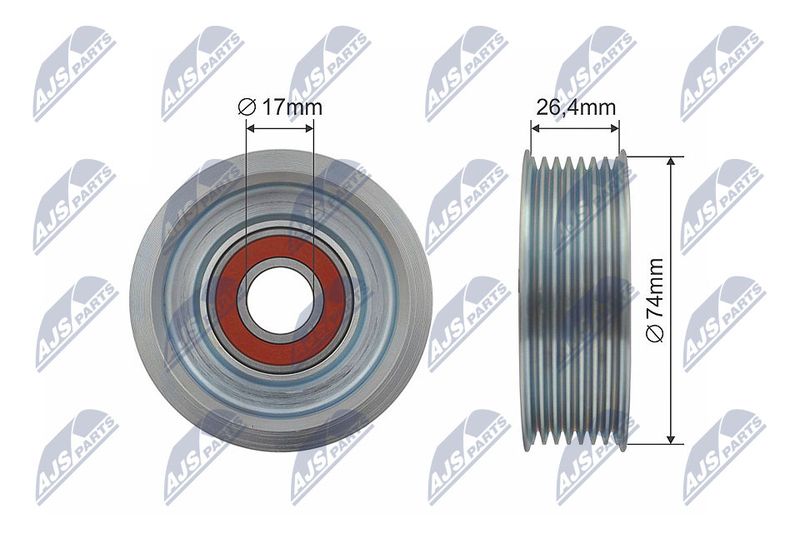 NTY RNK-HD-019 Deflection Pulley/Guide Pulley, V-belt