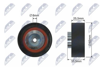 Deflection Pulley/Guide Pulley, V-belt NTY RNK-HD-021