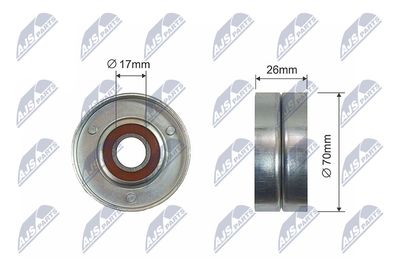 Tensioner Pulley, V-belt NTY RNK-HD-022