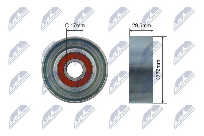NTY RNK-HD-025 Tensioner Pulley, V-ribbed belt