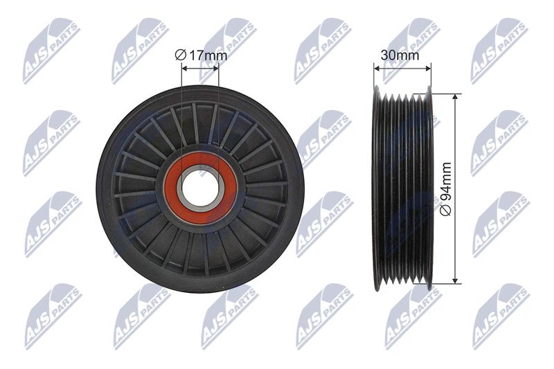 NTY RNK-HD-031 Tensioner Pulley, V-ribbed belt