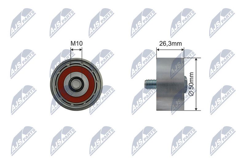 NTY RNK-KA-014 Tensioner Pulley, V-ribbed belt