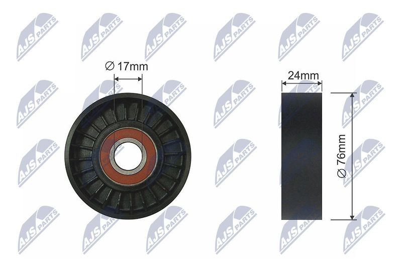 NTY RNK-LR-010 Tensioner Pulley, V-ribbed belt