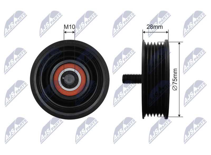 NTY RNK-LR-012 Deflection Pulley/Guide Pulley, V-belt