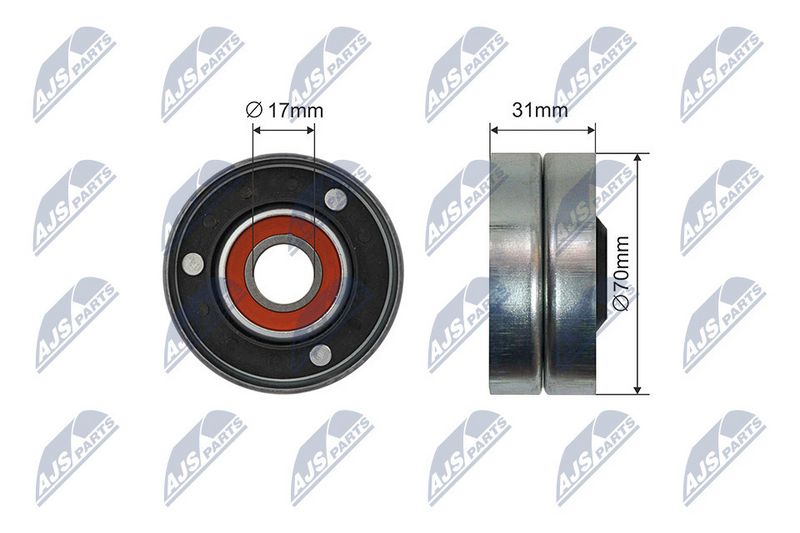NTY RNK-LR-015 Tensioner Pulley, V-ribbed belt