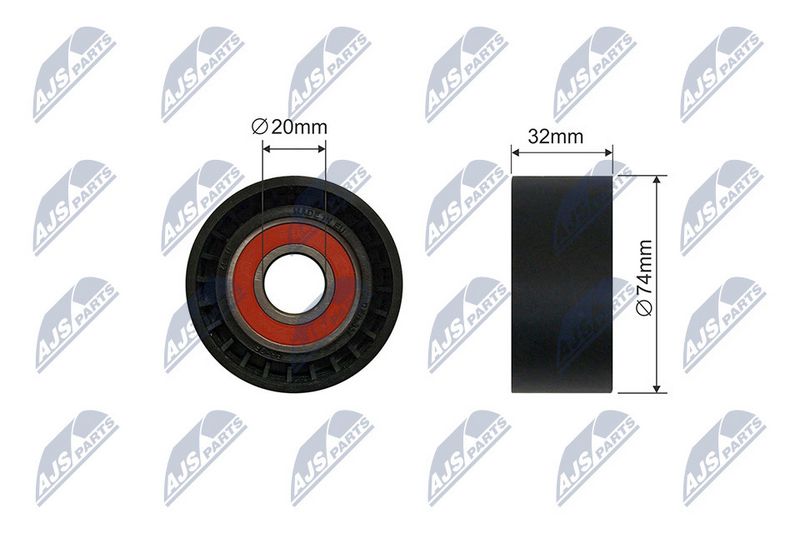 NTY RNK-MA-010 Tensioner Pulley, V-ribbed belt