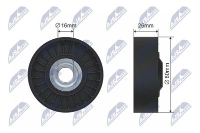 Deflection Pulley/Guide Pulley, V-belt NTY RNK-ME-021