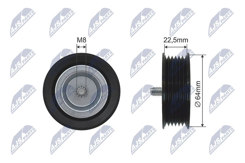 NTY RNK-ME-029 Deflection Pulley/Guide Pulley, V-belt