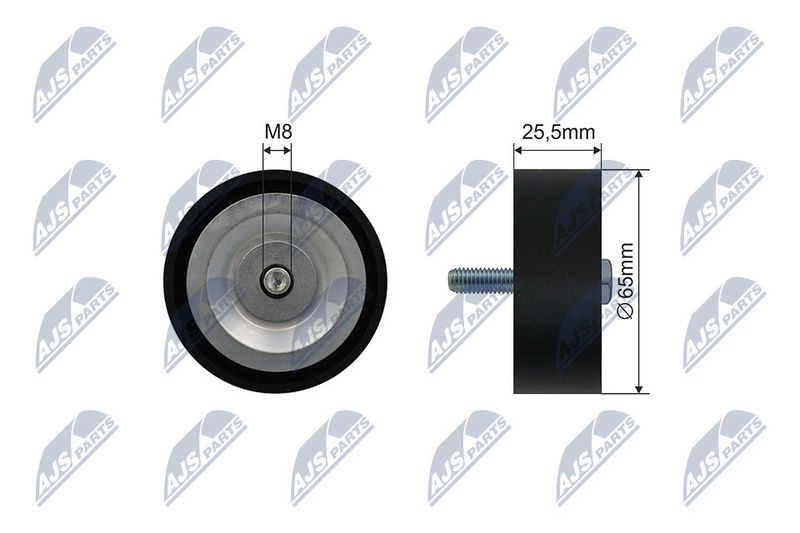 NTY RNK-ME-050 Tensioner Pulley, V-ribbed belt