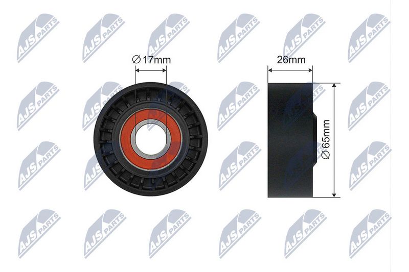 NTY RNK-ME-065 Tensioner Pulley, V-ribbed belt