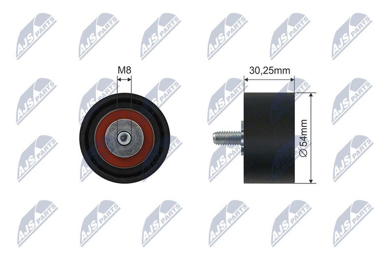 NTY RNK-ME-075 Deflection/Guide Pulley, V-ribbed belt