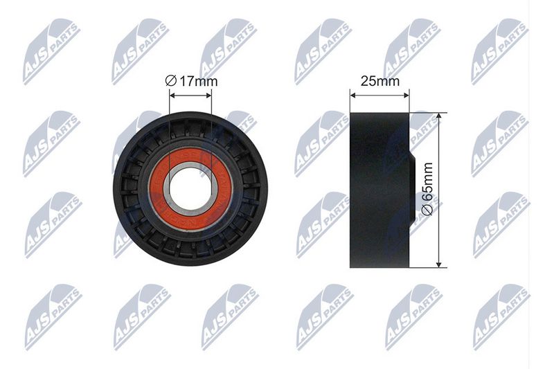 NTY RNK-ME-079 Tensioner Pulley, V-ribbed belt