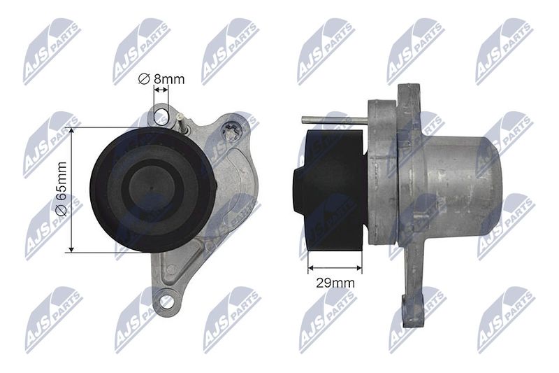 NTY RNK-NS-036 Tensioner Pulley, V-ribbed belt