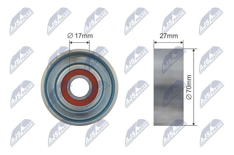 NTY RNK-NS-037 Tensioner Pulley, V-ribbed belt